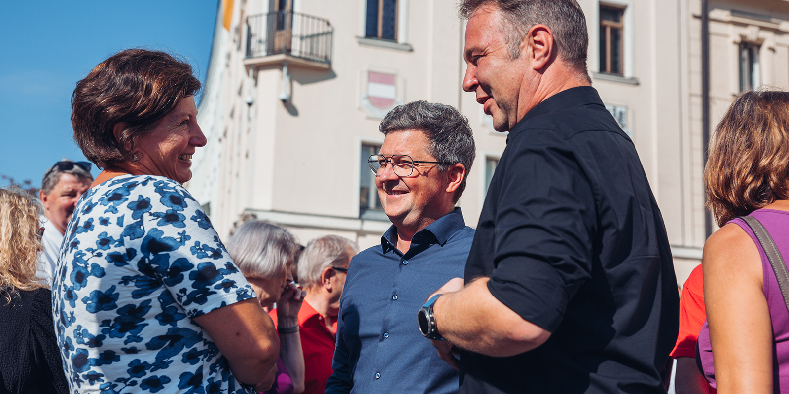 Michael Lindner und Andreas Babler bei den Menschen