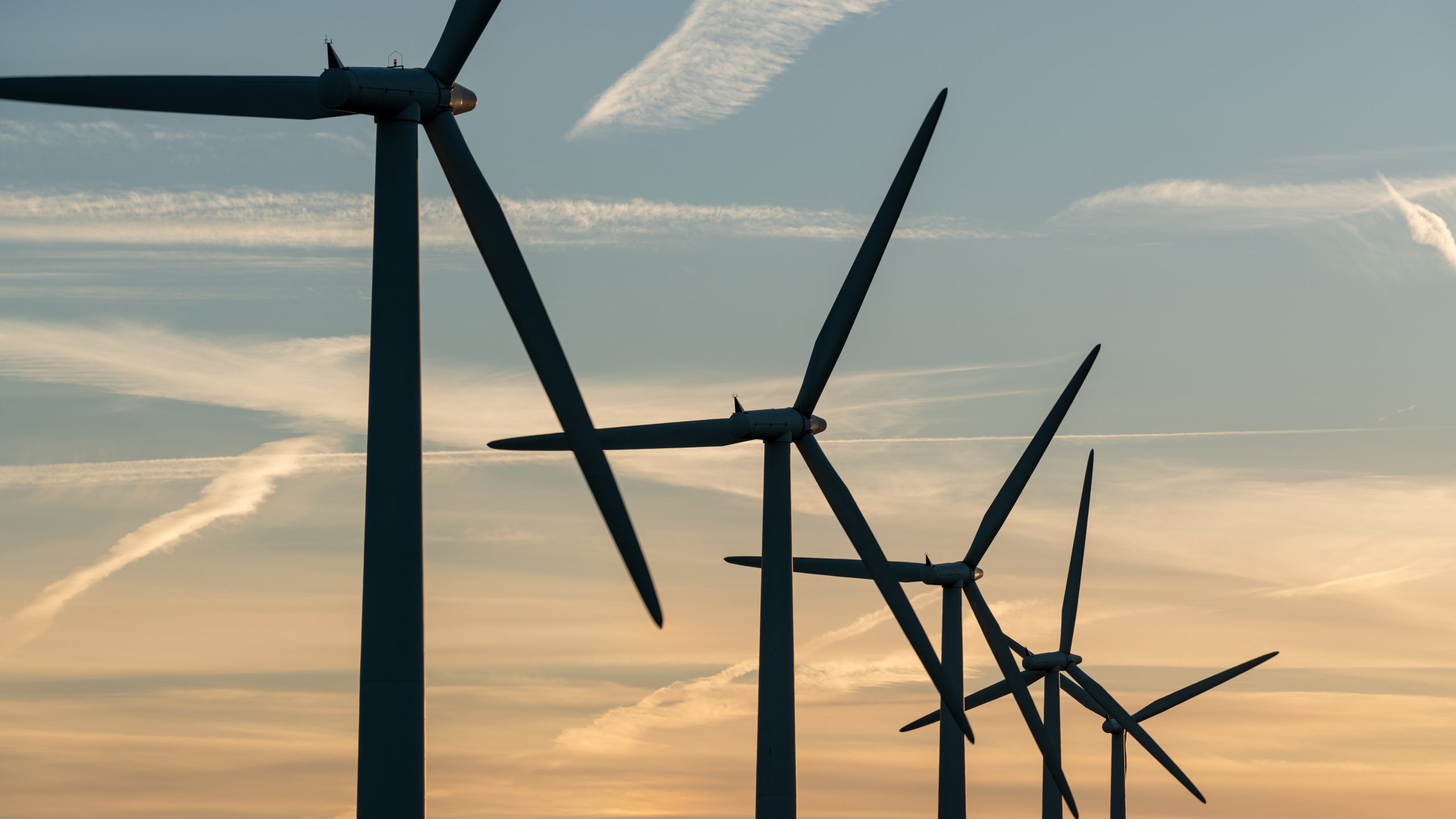 Wind turbine energy generaters on wind farm